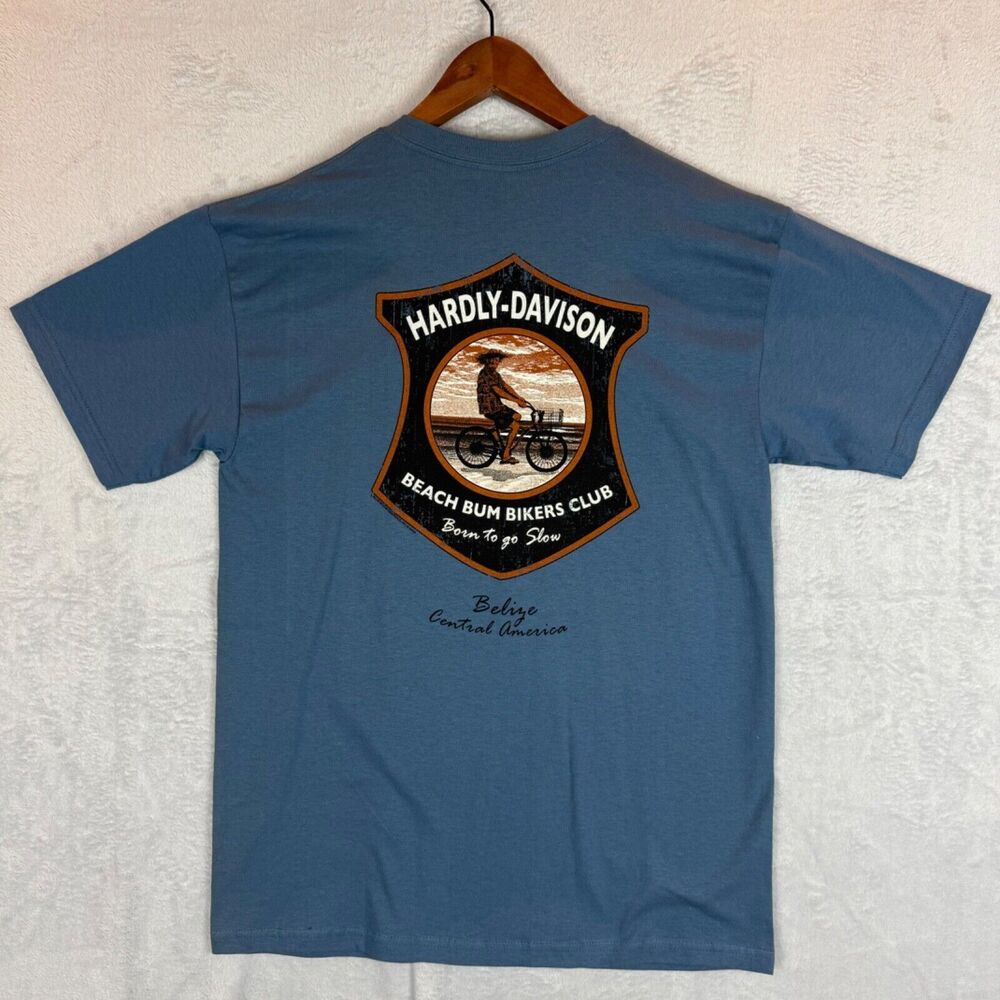 Harley Davidson Shirt Medium Belize Beach Bum Bikers Club